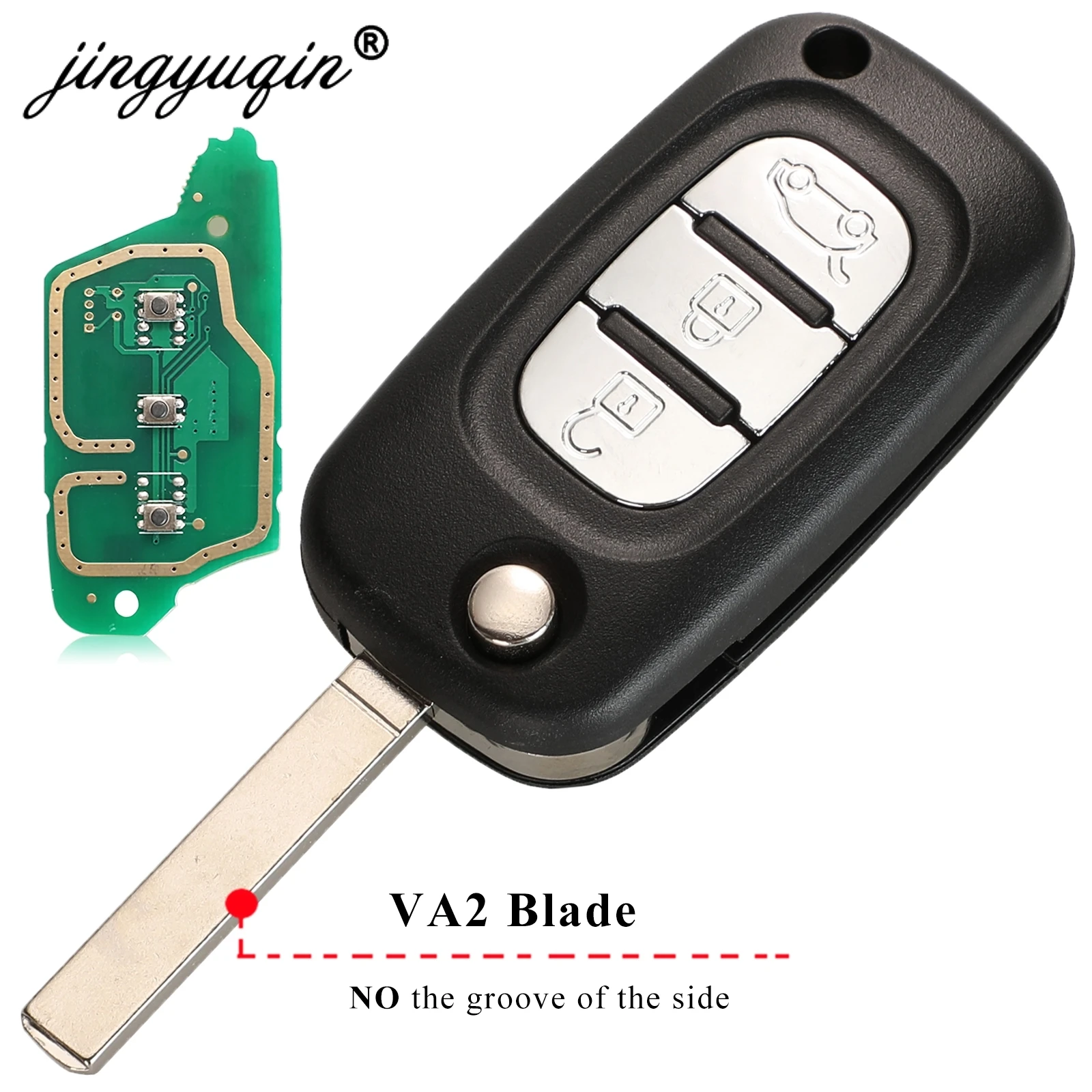 jingyuqin 433MHz ID46 pcf7961 3BTN Car Remote Key for Renault Scenic III Megane III Fluence 2009-2015 Master Kangoo CWTWB1G767