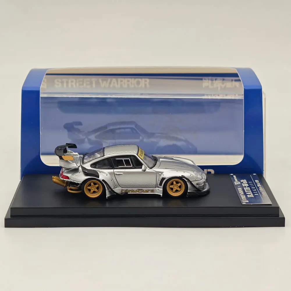 

SW 1:64 RWB 993 911 RAUH-Welt Heavenly #89 Short Wing Racing Sports Model Diecast Models Car Miniature Collection Auto Gift