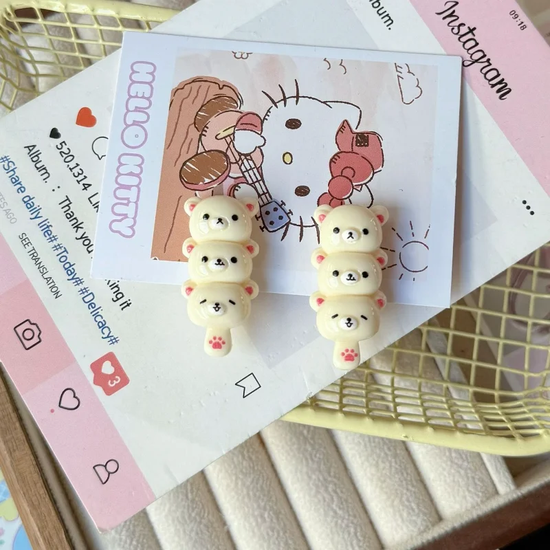 لطيف Rilakkuma دبوس الشعر الكرتون الجانب حافة الانفجارات كليب حلاوة فتاة إكسسوارات الشعر أدوات ماكياج هدية عيد ميلاد أنيمي المحيط