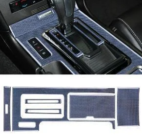

Для Ford Mustang 2009, комплект отделки панели центральной консоли, крышка переключения передач из углеродного волокна, ящик для хранения, держатель для чашки, радиорамка, интерьер