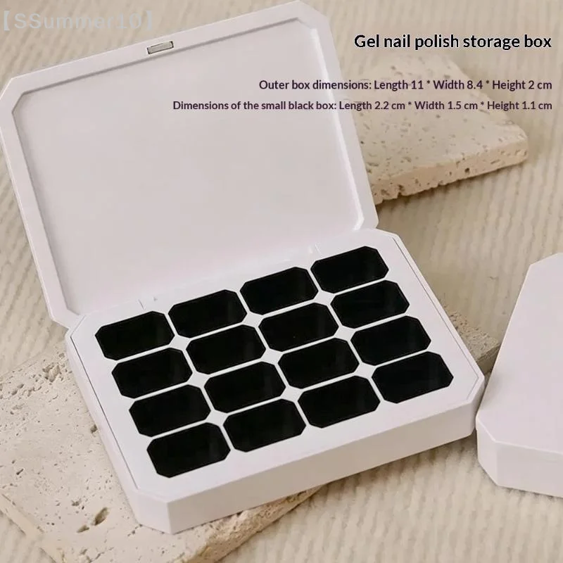 【xxx】4/16 Grids Empty Magnetic Packaging Box For Nail Manicure DIY Fast Painting Gel Solid UV Varnishes Ombre Gel Nail Polish