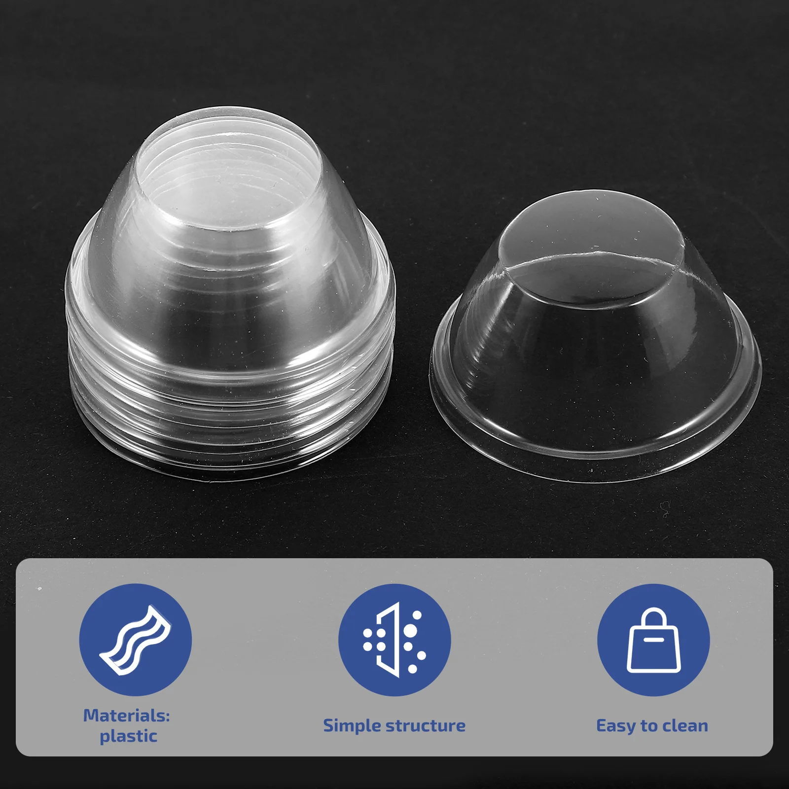 

50Pcs Transparent Hydroponics Growing Cover Premium Material Simple Structure Compact Size Hydroponics Planting Grow Covers