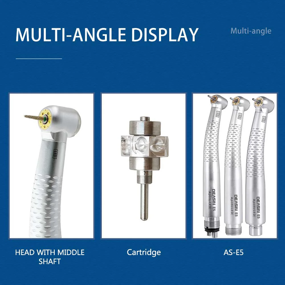 Dental High Speed 5 LED 2holes /4 Hole Handpiece Air Turbine Cartridge Rotor Water Sprays Dentistry Tools