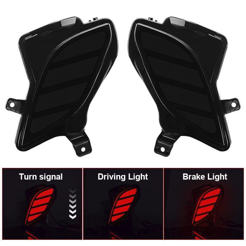 

2Pcs Car Rear Bumper Tail light Fog Lamp Reflector for Toyota Highlander 2020-2023 Driving/Braking/Turn Signal Indicators