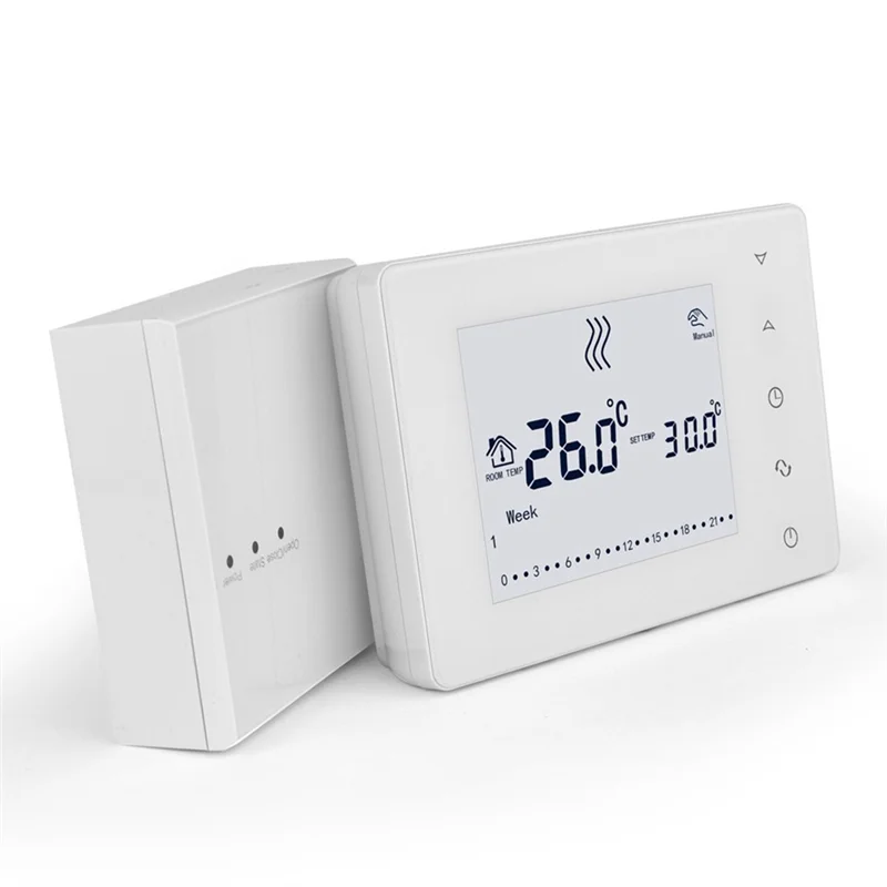 M18K-Wireless For Gas Boiler Water Floor Actuator Smart Thermostat Controller Zone Heating System Hub For Alexa Google