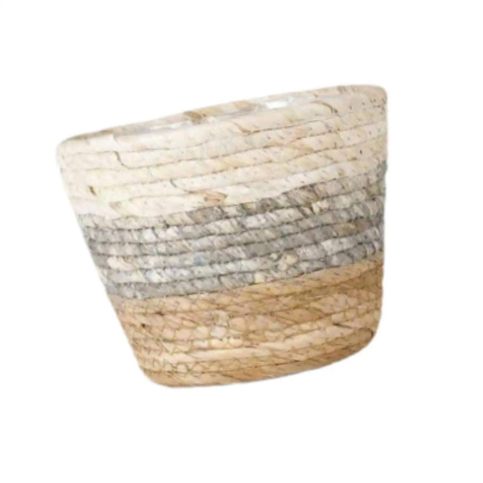 Weaving Plants Basket Straw Handmade Woven Versatile Woven Plant Basket