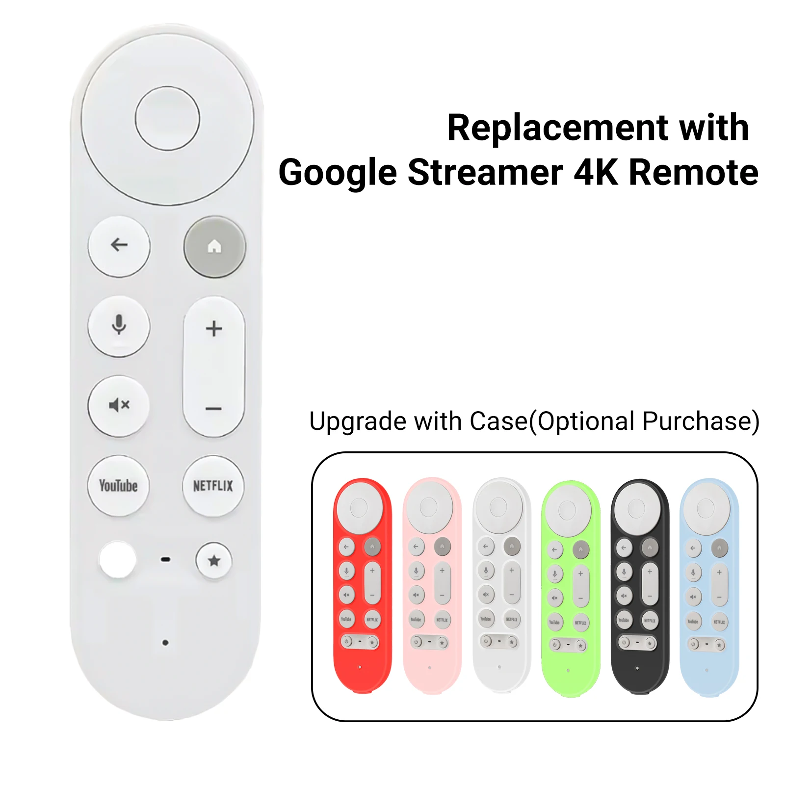 جهاز تحكم عن بعد عالمي لجهاز Google TV Streamer 4K HDR / Chromecast - تحكم صوتي بلوتوث، ابحث عن ميزاتي عن بعد