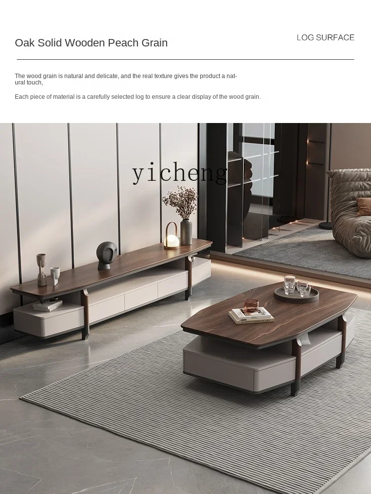 minimalist designer luxury villa living room TV cabinet supercrystalline stone marble premium coffee table