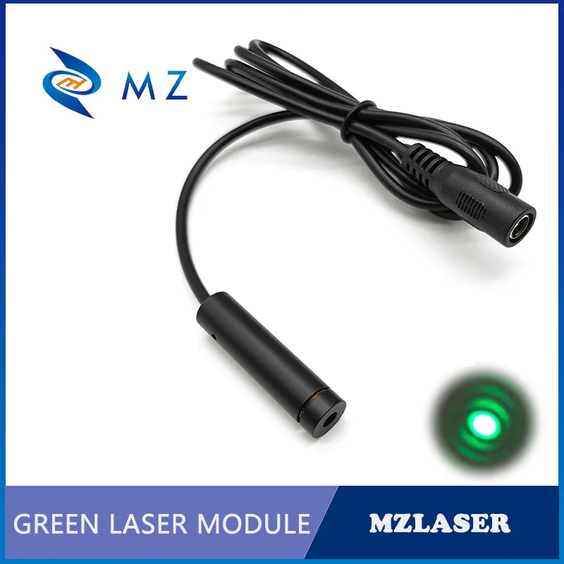 Adjustable Focusing D10mm 520nm 5mw 10mw 15mw PMMA Lens Green Dot Laser Module with DC Cord + Power Supply