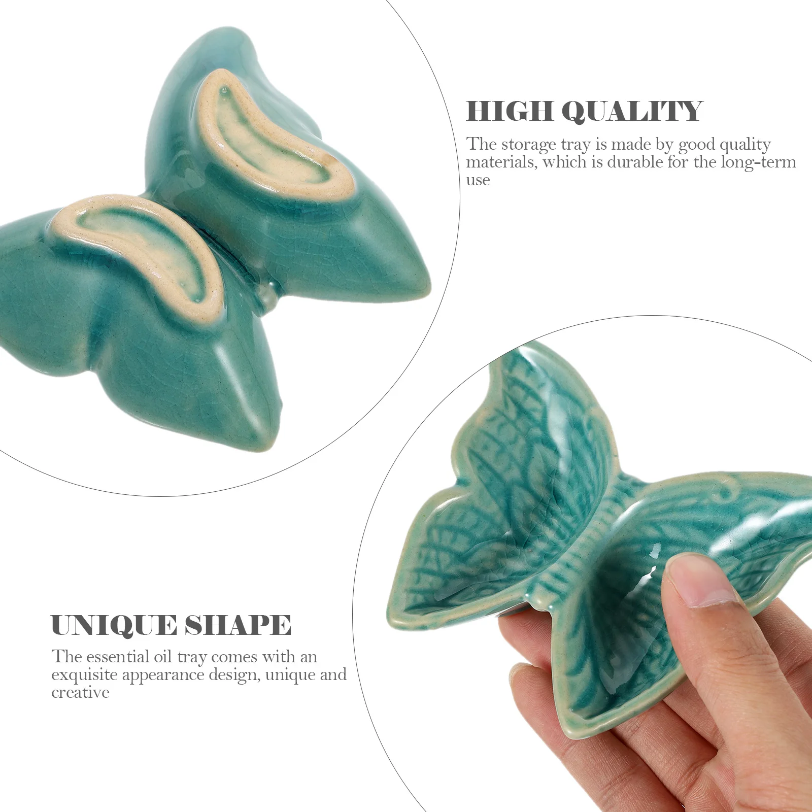 

Beauty Salon Ceramic Essential Oil Holder Exquisite Crafted Tray Aroma Dish for Perfume Storage Essential Oil Dish