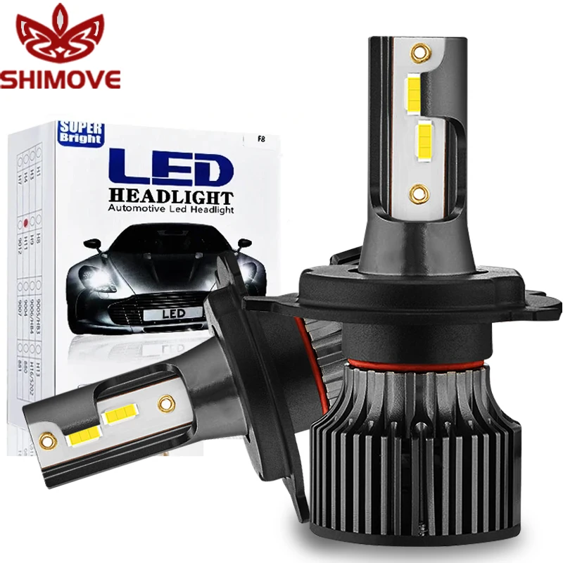 LED H1 H4 H7 H11 Car headlights HB3 9005 HB4 9006 12V/24V for Auto and motorcycles Fog lights LED Lamps With fan cooling 6000K