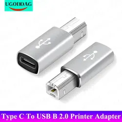 USB Type C Female To USB B Male Adapter For Printer Keyboard Piano Electronic Drums Type B 2.0 Electronic Instrument Converter