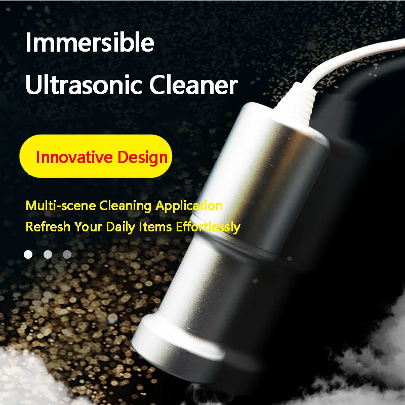 Portable Mini Immersible Ultrasonic Cleaning Stick Household Cleaner for Eyeglasses Baby Bottles Fruits Vegetables Jewelry Watch