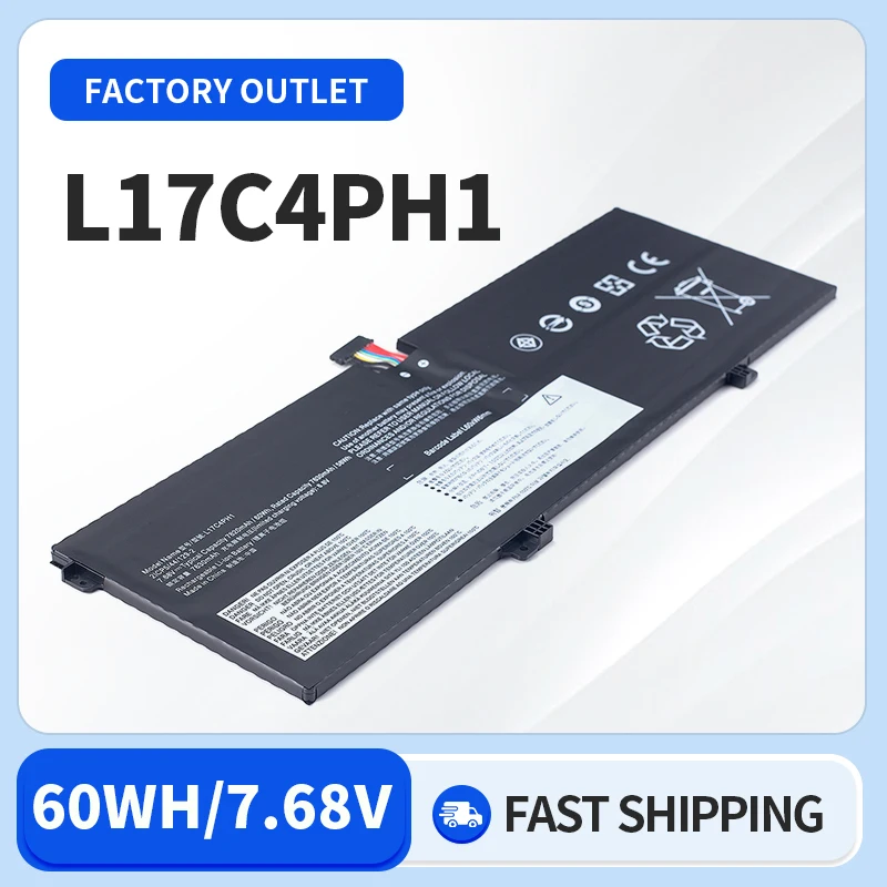 

Somi L17M4PH3 L17C4PH1 L17M4PH2 L17M4PH1 7.68V 60Wh Laptop Battery For Lenovo Yoga 7 Pro Yoga C930-13IKB 5B10Q82425 Pro-13IKB