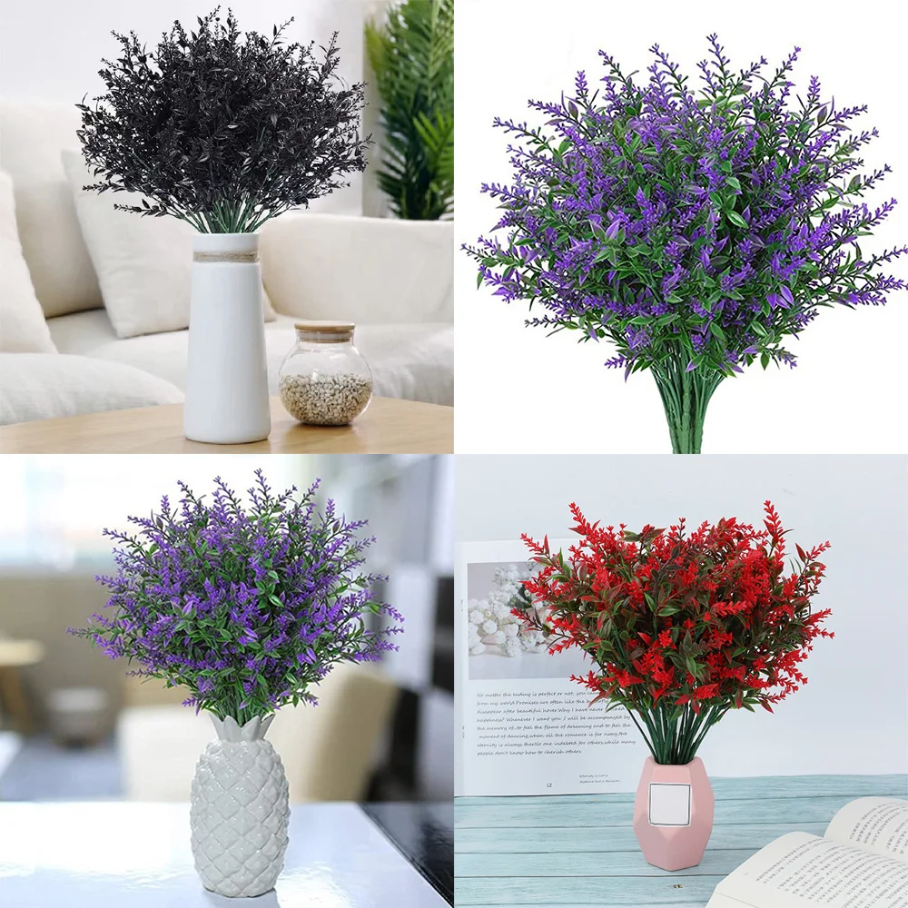 

Artificial Simulated Flower Ornament 5 Heads Multicolored Plastic Lavender Flower Branches Wedding Birthday Valentine's Decors