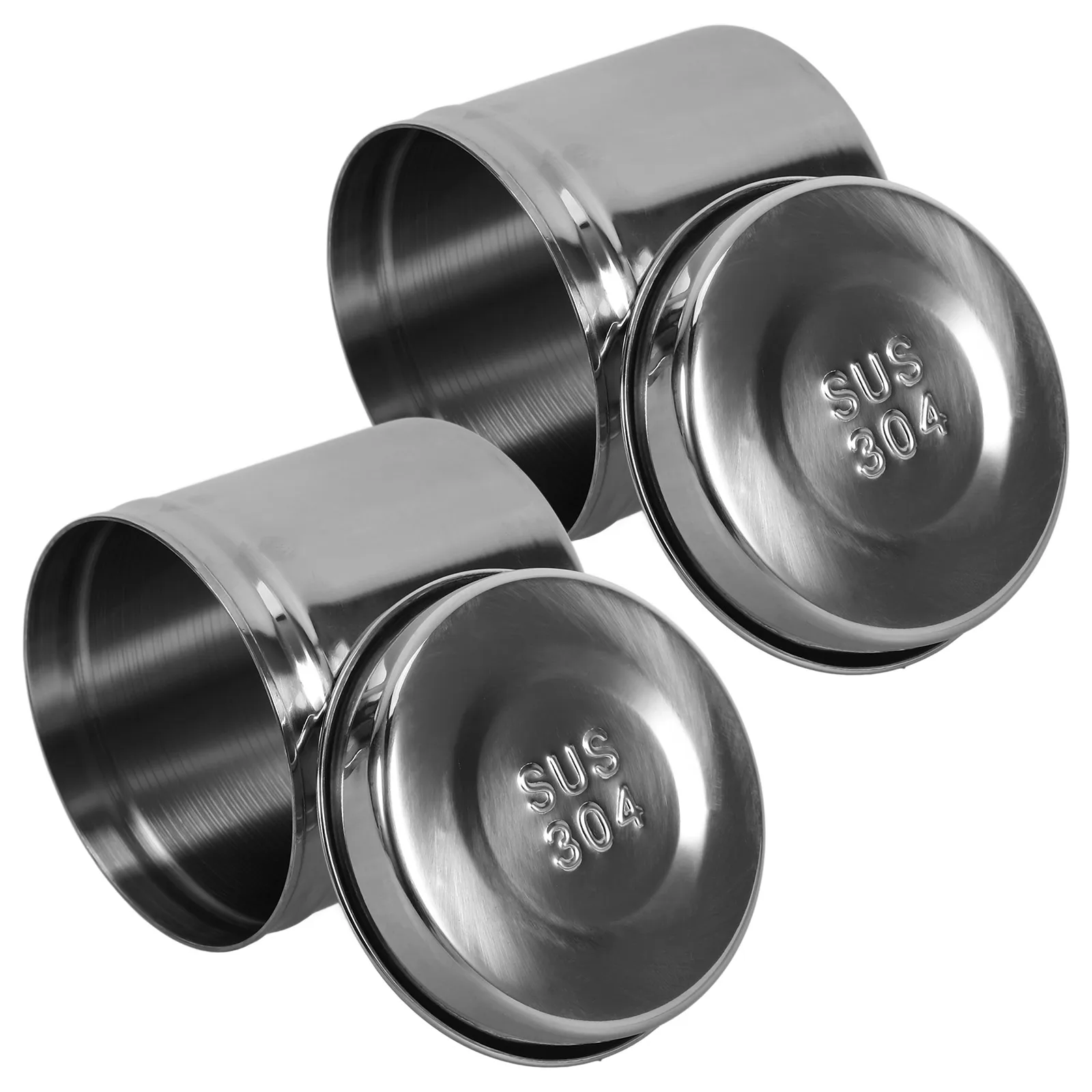 

2 Pcs 304 Stainless Steel Ointment Jars Cotton Containers Storage Jars 8cm Anti Corrosion Reusable