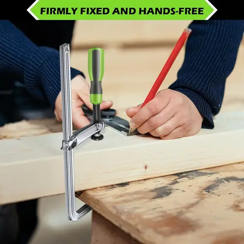 Imagen 2 del producto Abrazadera de riel guía para carpintería, abrazaderas de cola de milano, tornillo rápido, mango de madera, abrazadera de riel guía para mesa de carpintería, herramientas de rieles de sierra