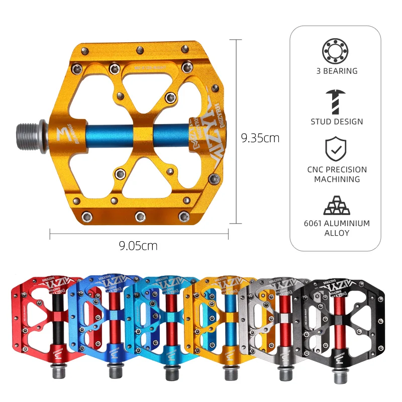 Bicycle Pedals Ultralight Anti-slip CNC BMX MTB Road Bike Pedal Cycling 3 Sealed Bearing Bike Pedals