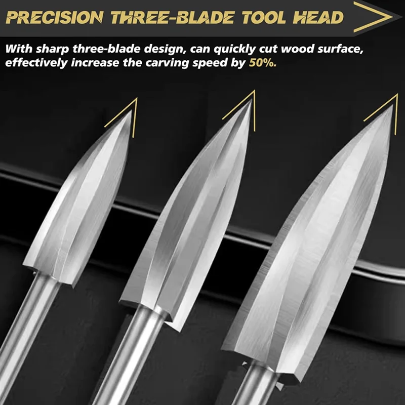 5 PCS Wood Carving Set Carving Knife Tools Woodworking Carving Knife White Steel Sharp Knife Wood Carving Milling Cutter