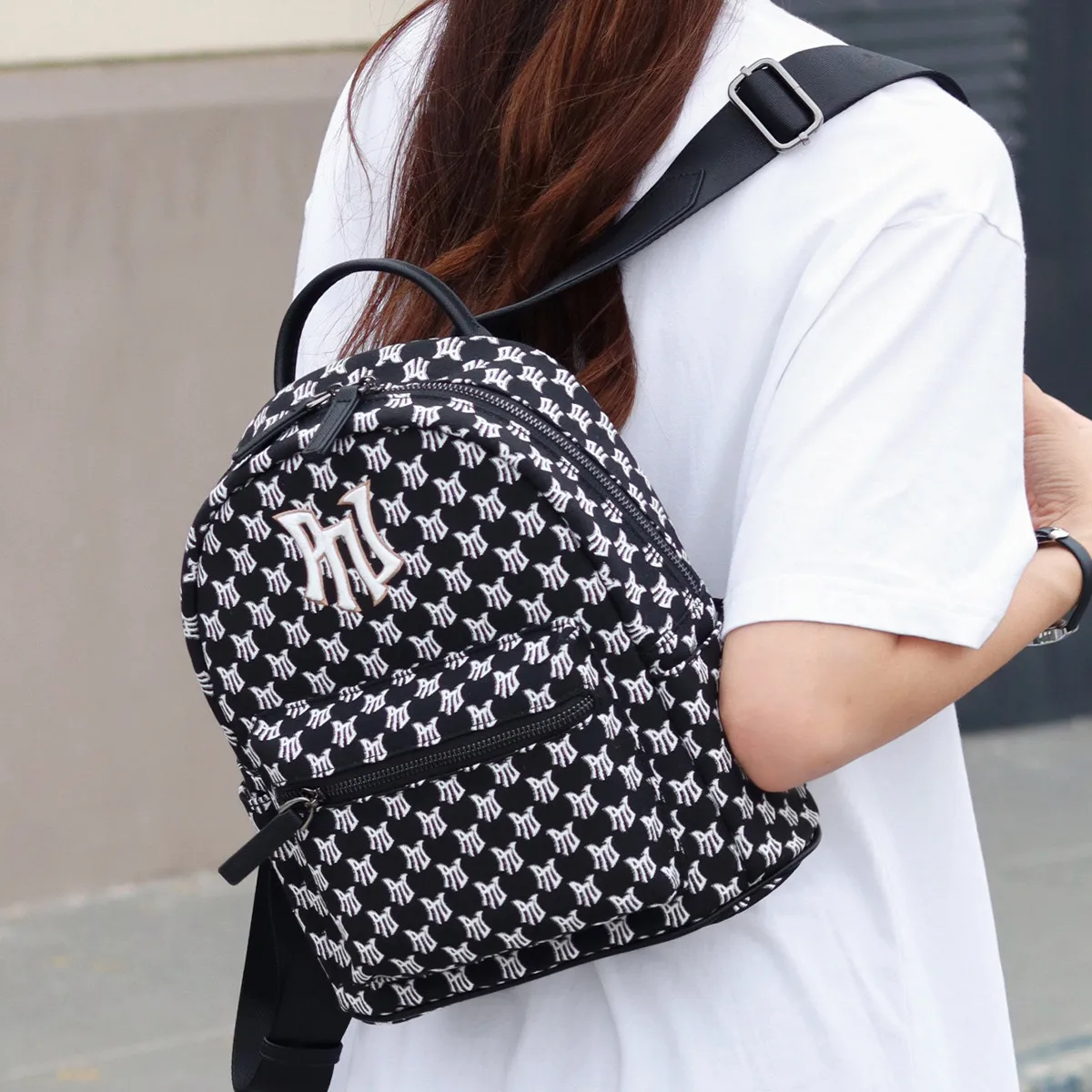 PNJ Manchurian messenger bag women's casual 2024 new fashion shoulder bag fresh trend satchel nylon