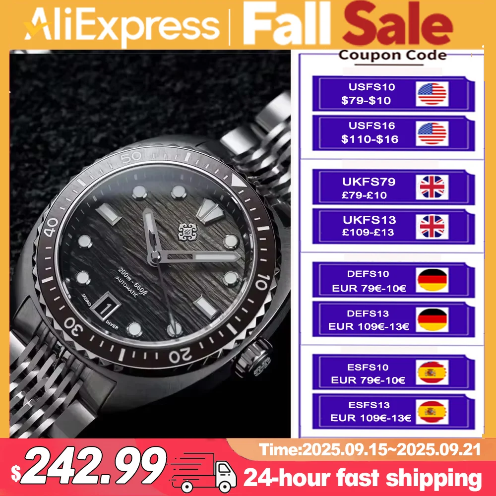 

2025 IXDAO IPOSE автоматические механические мужские часы с рисунком чешуи дракона для дайвинга 20 бар из нержавеющей стали BWG-9 reloj hombre JD-X07S