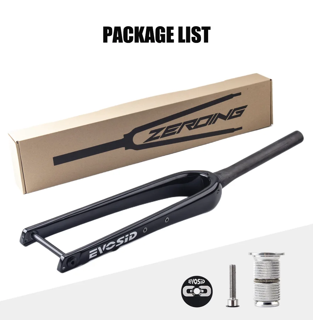 EVOSID 700C Road Bike Front Fork Lightweight Carbon Fiber Material Fully Internal Routed Front Fork