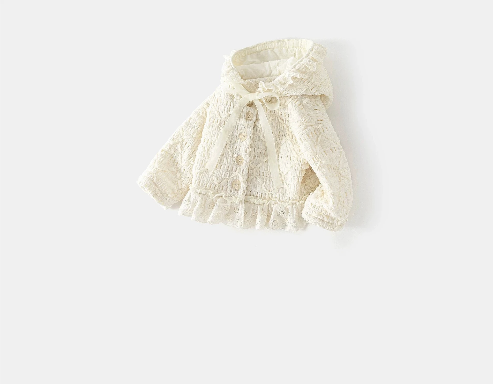 Girls Outerwear Autumn 2026 New Item Girls Treasure Long Sleeved Top Childrens Spring and Autumn Clothes Lace