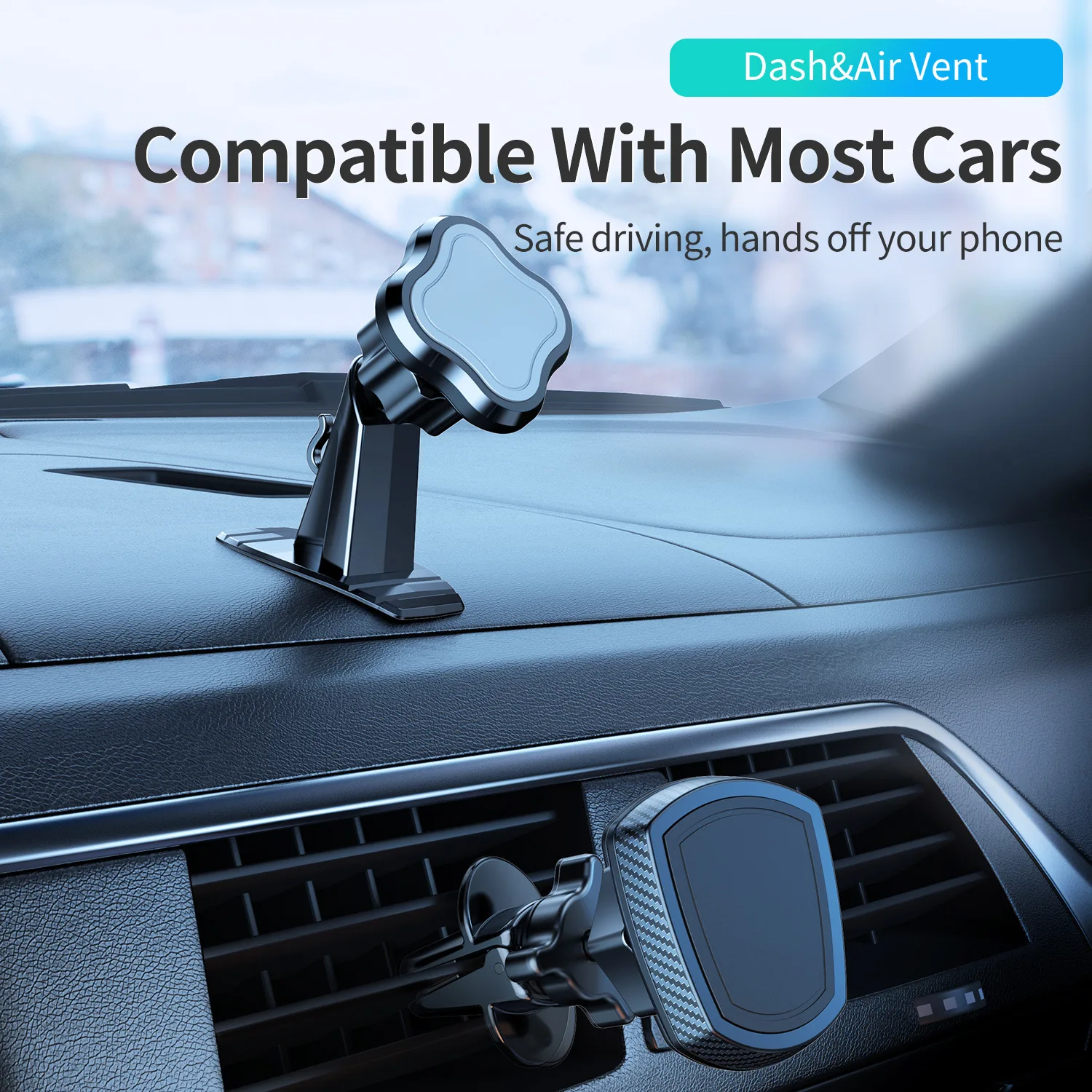 

Magnetic Car Holder Air Vent Clip Mount Rotation Cellphone GPS Support 3M Strong Adhesive For iPhone Huawei Samsung Phone Stand