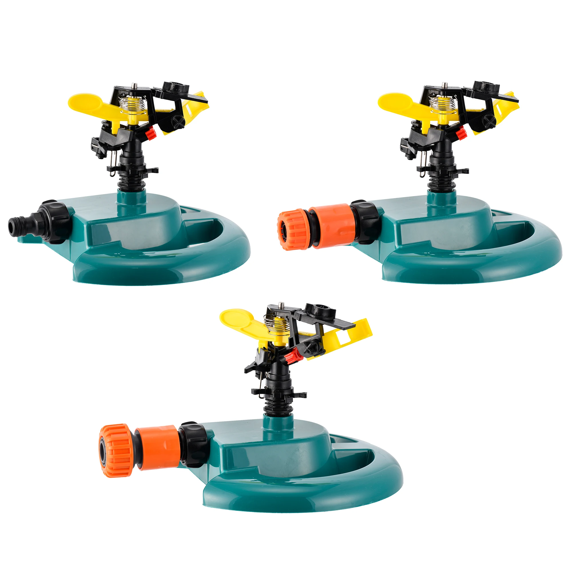 

1 КОМПЛЕКТ 360 ° Вращающийся струйный спринклер, регулируемая кулисная насадка для системы орошения сада, газона и фермы