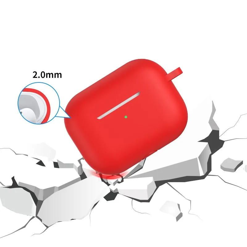 حافظة من السيليكون السائل لأجهزة Apple AirPods Pro2 الجيل funda Airpodspro2 ملحقات واقية مع سلسلة مفاتيح لأجهزة Airpods Pro 2