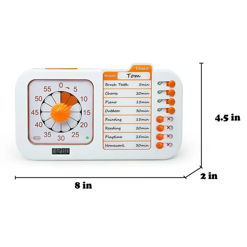 ABZL 3X Task Timer, ADHD Timer For Kids, Students And Adults. With To-Do List Card, Planning For Daily Chore, Schedules