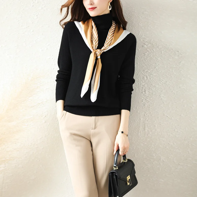 

All Wool Female Autumn and Winter Women Winter Sweater Clothes Set The New Boss Long Sleeve