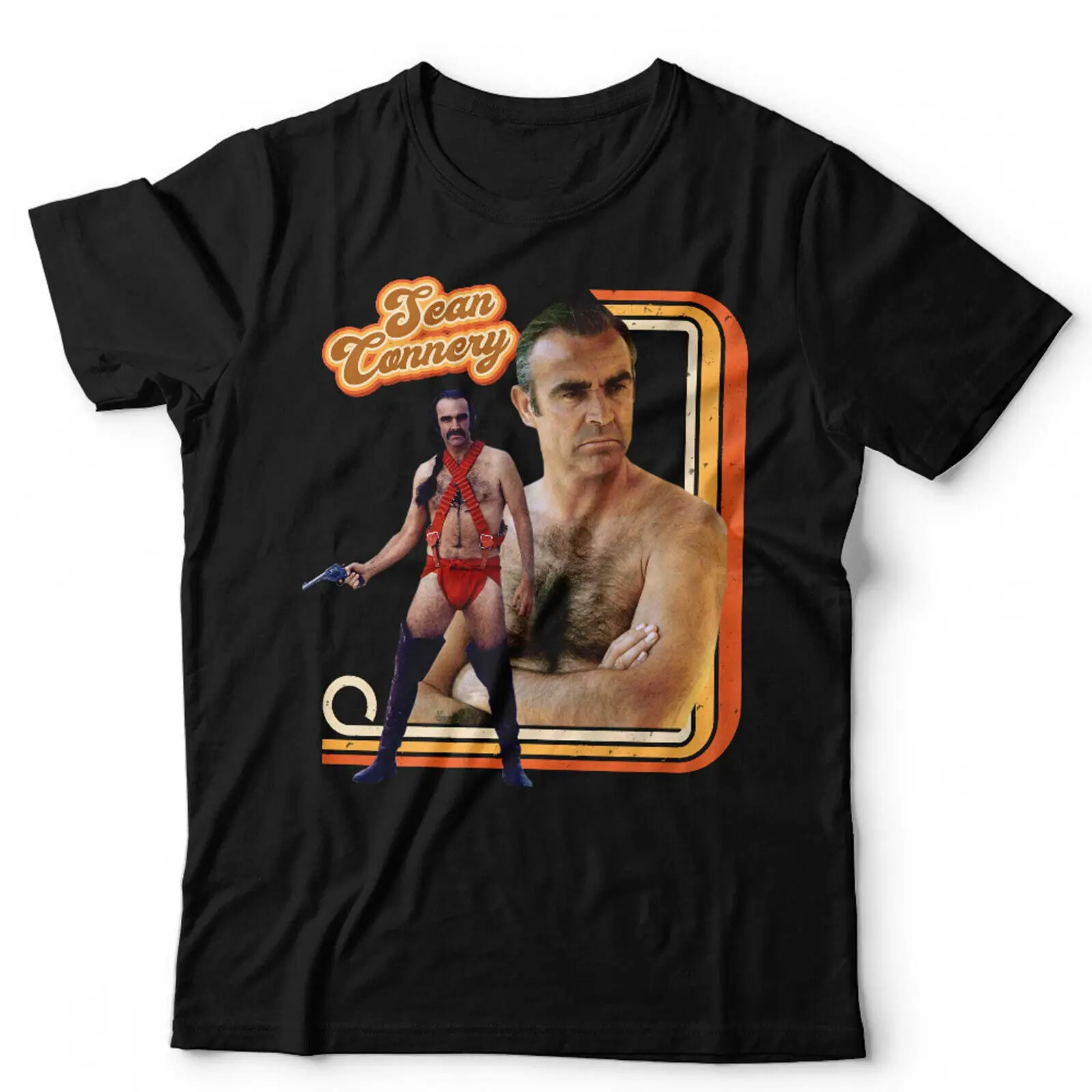 Sean Connery 70s Retro Star T Shirt Vintage Throwback Homage Macho