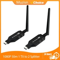 Wireless HDMI-Compatible Adapter 1080P 50m 1 TX to 2 Splitter Video Transmitter Receiver for PS4 Camera Laptop to TV Monitor