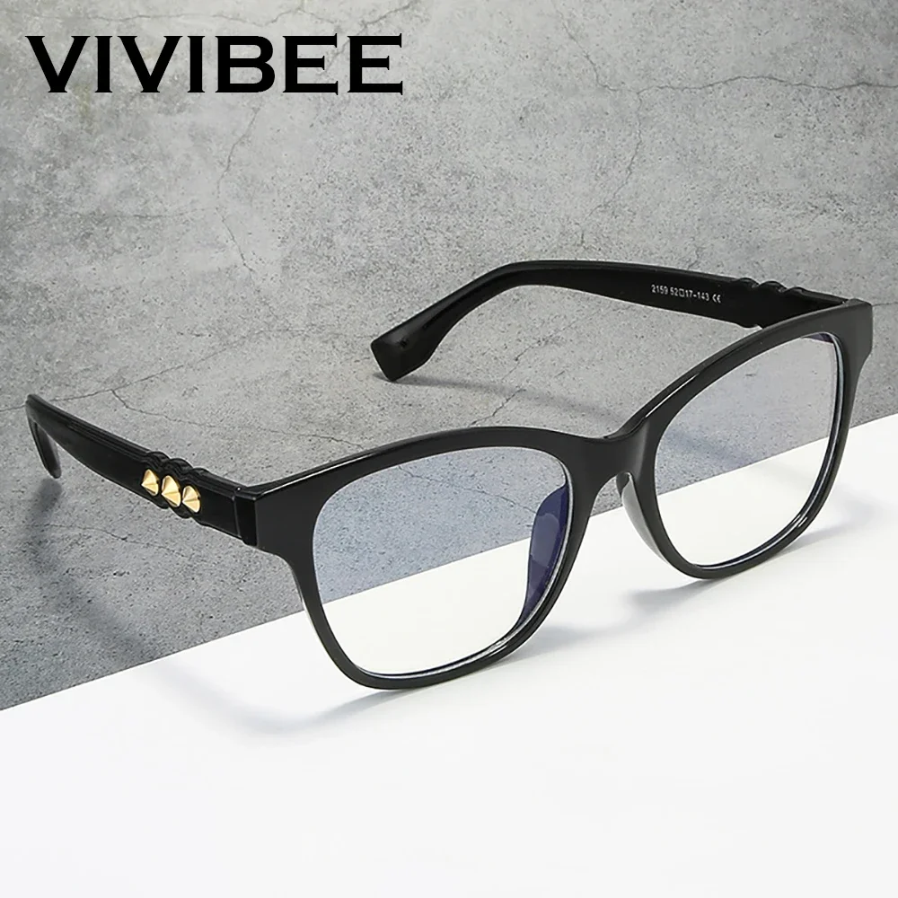 Retro Blue Light Blocking Glasses Men 2025 Black Square Frame Computer Women Anti Bluelight Rays Brille Rivet UV400 Eyeglasses