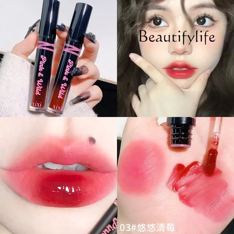 Premium sense cool lip glaze lipstick lip gloss lasting matte soft mist whitening plain color