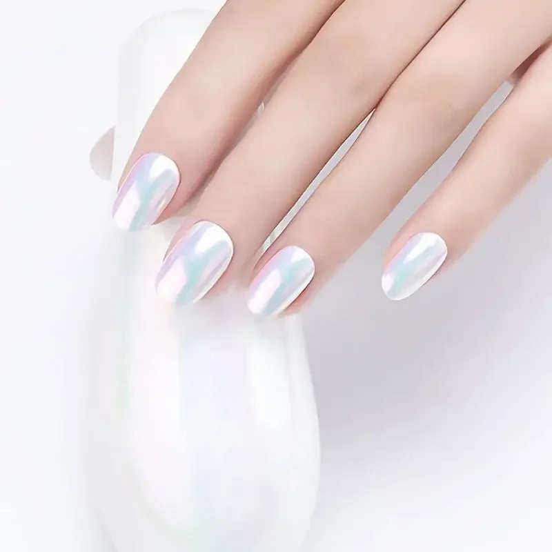 Holografische Nagel Glitter Poeder Aurora Pigment Nail Art Regenboog Kleur Neon Effect Diy Decoraties Spiegeleffect Nagel Tool