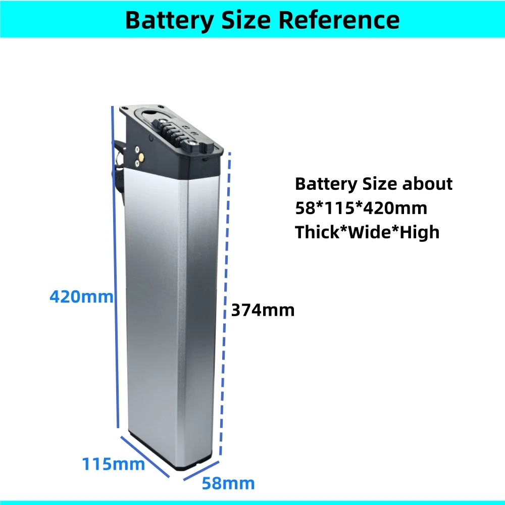 48Volt Fat Tire Folding Electric Bike Battery 48V 14Ah for Mate X Mate City Cyrusherr XF690 Maxs Wallke H6 Front Battery