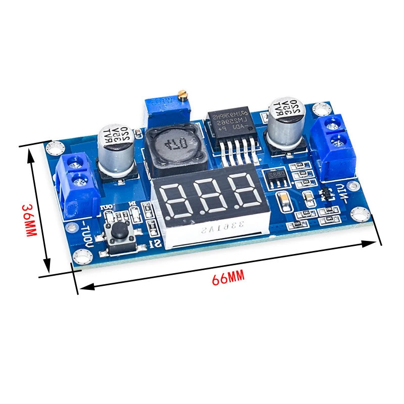 5Pcs LM2596S DC-DC Adjustable Step-Down 3-40V Voltage Regulator Power Supply Module LM2596 3A Buck Converter With Display