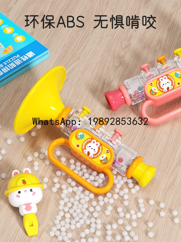 Petite trompette jouet pour enfants Harmonica soufflant un Instrument de musique pour les tout-petits et les bébés