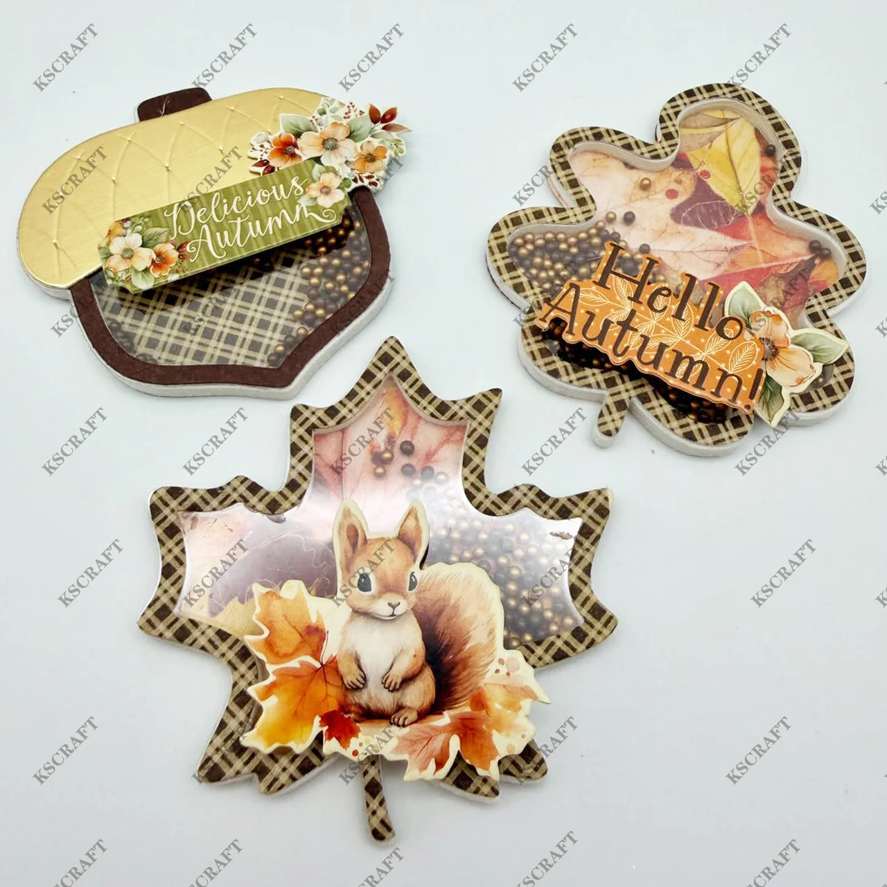 KSCRAFT Fall Leaf Shakers Cutting Dies Stencils for DIY Scrapbooking Decorative Embossing DIY Paper Cards