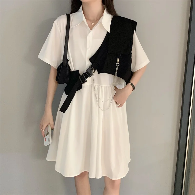 

Street Style Summer 2024 Women's Loose Shoulder Pad Vest Dark Design Sensation Outerwear Fashionable Saddle Trendy Cotton Sho...