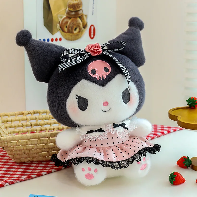 

Sanrio Kawaii Kuromi плюшевая кукла мелодия мягкая игрушка мелодия милая плюшевая игрушка для детей подарок на день рождения и Рождество большой размер очаровательная кукла
