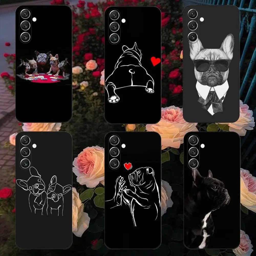 

French Bulldog Phone Case Phone Case For Samsung Galaxy A13,A21s,A22,A31,A32,A52,A53,A71,A80, Soft Black Shell