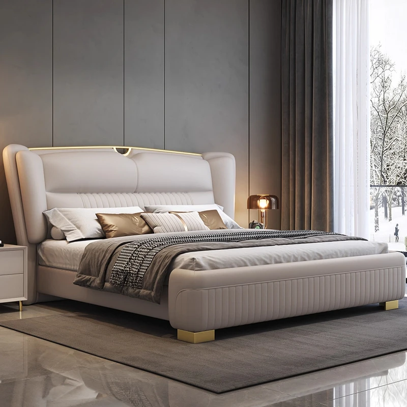 

Modern Creative Double Bed Elegant design comfortable interior Bedroom bed 180x200cm Mid century letto matrimoniale furniture