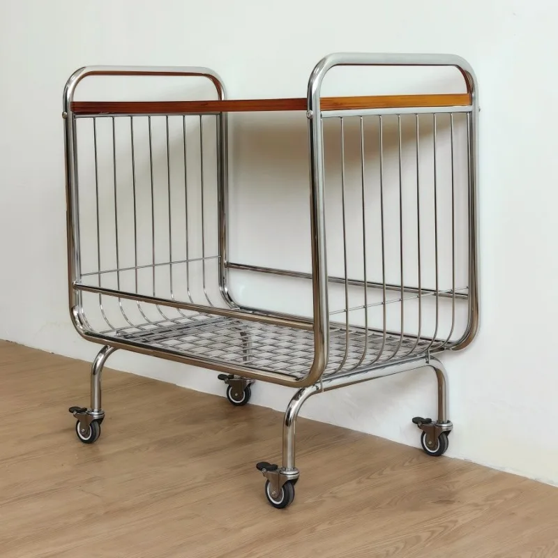 Мобильный телефон с колесным краем, несколько мест для хранения из нержавеющей стали, средневековая тележка для хранения в гостиной, простой журнальный столик в скандинавском стиле