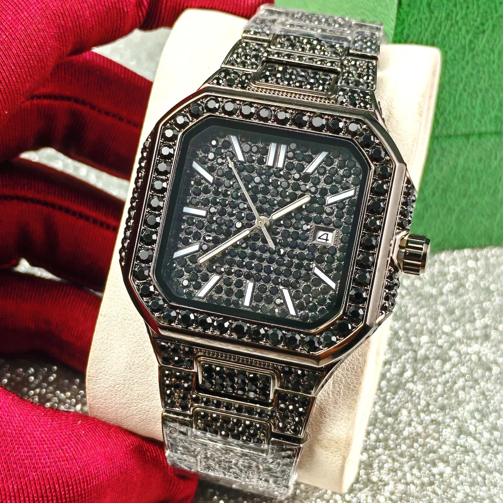 Luxe vierkante ijsdiamant quar - Luxury Watch Market recensie en prijs
