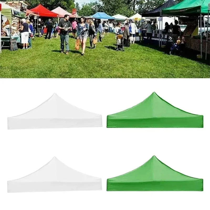 1 Piece Folding Exhibition Booth Tent Umbrella 3*3m Top Fabric Four Corner Spire Canopy Fabric Outdoor Green White Awning Fabric