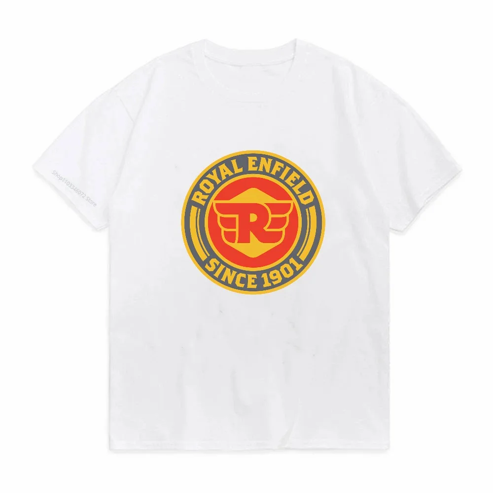 ROYALS E-ENFIELDS Print-T-Shirt, modisches, kurzärmliges, lockeres T-Shirt mit Rundhalsausschnitt, Sommer, atmungsaktives, lässiges T-Shirt – Detail 4