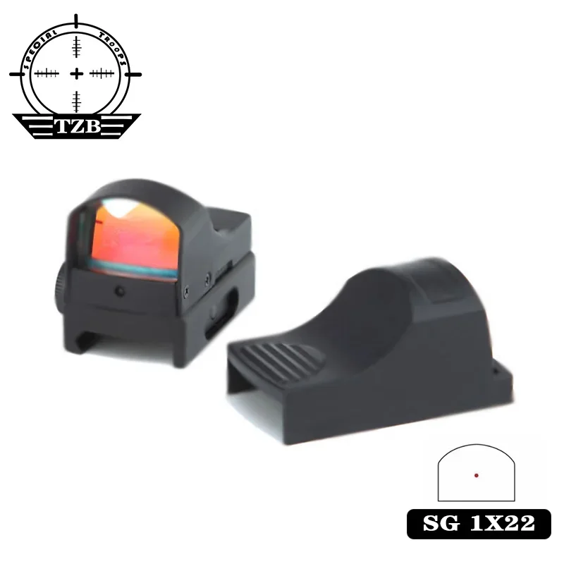 

1X22 Red Dot Sight Hunting Optical Sight Tactical Mini Reflex Airsoft Pistol Sight Weapon Riflescope with Picatinny Weaver Rail